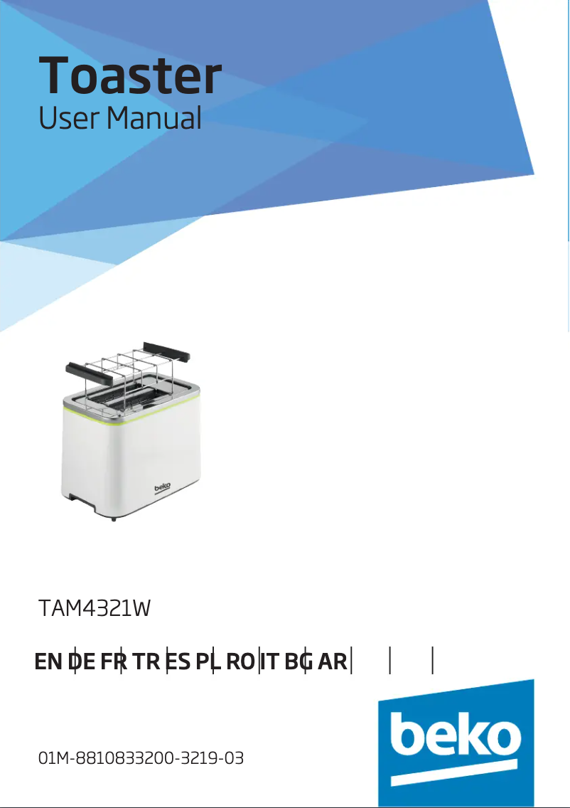 Image de la première page du manuel de l'appareil TAM4321W