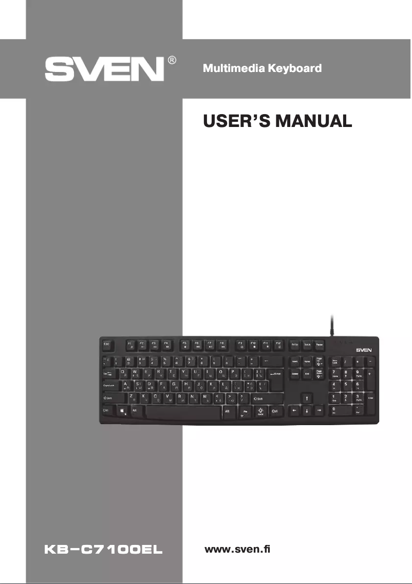 Page n°1 - Manuel utilisateur Sven KB-C7100EL