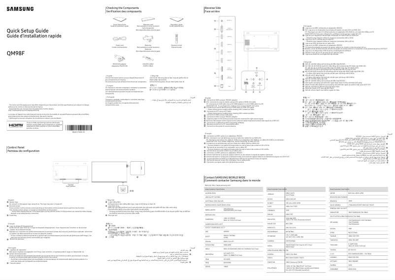 Image de la première page du manuel de l'appareil QM98F