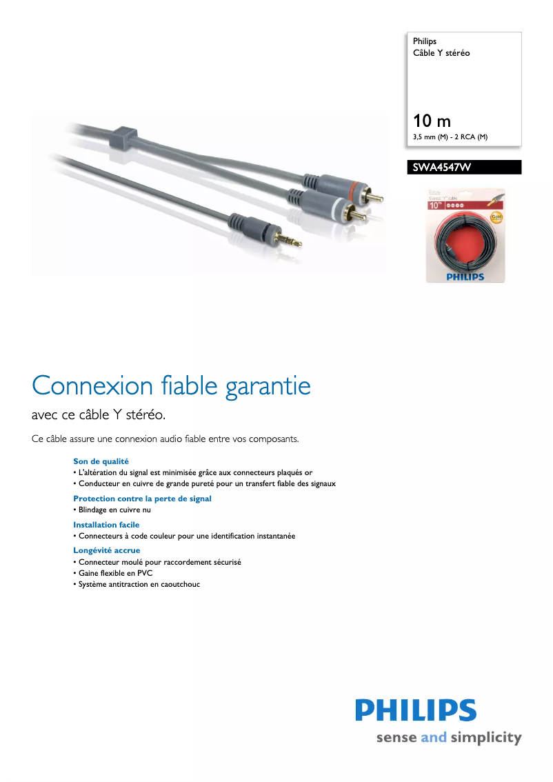 Page n°1 - Fiche technique Philips SWA4547W