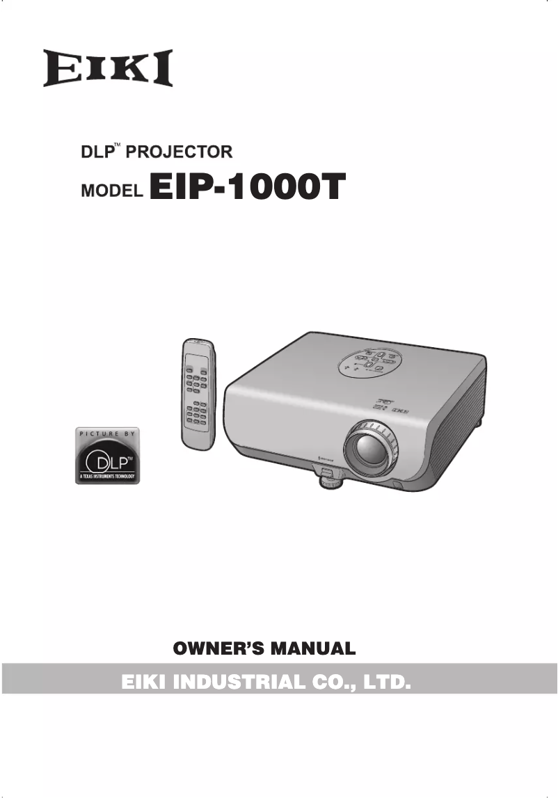Page n°1 - Manuel utilisateur EIKI EIP-1000T