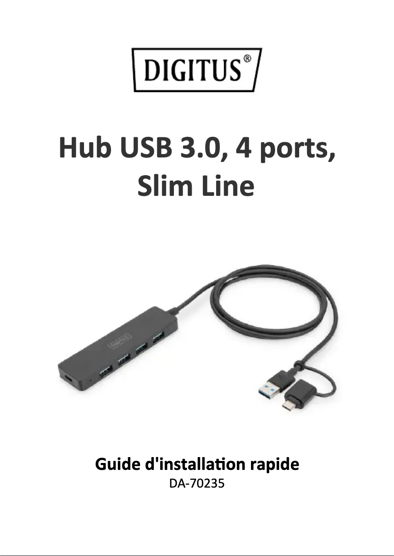 Page 1 de la notice Manuel utilisateur Digitus DA-70236