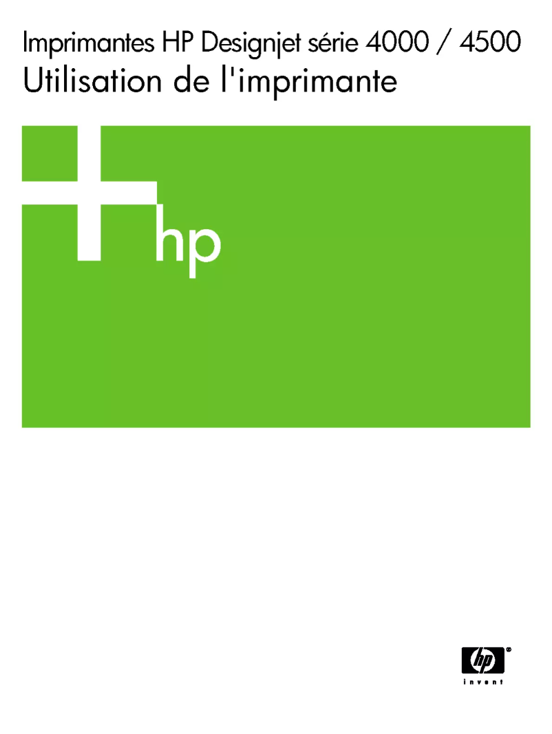 Page n°1 - Manuel utilisateur HP DesignJet 4000