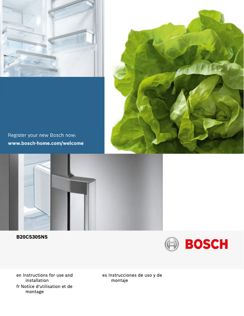 Page n°1 - Guide d'installation Bosch B20CS30SNS