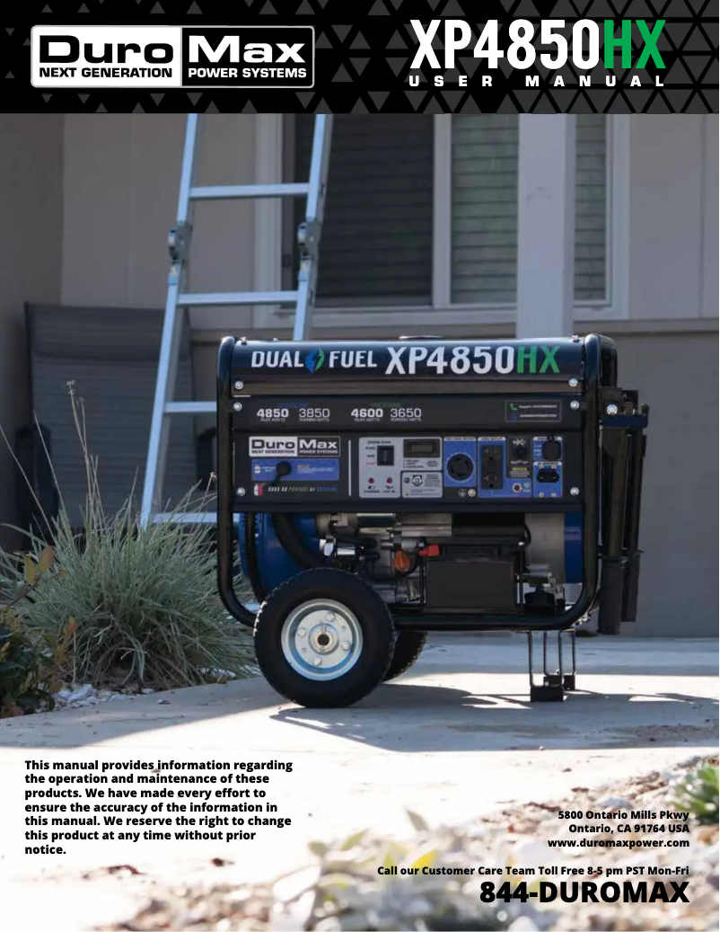 Página 1 del manual Manual de usuario DuroMax XP4850HX