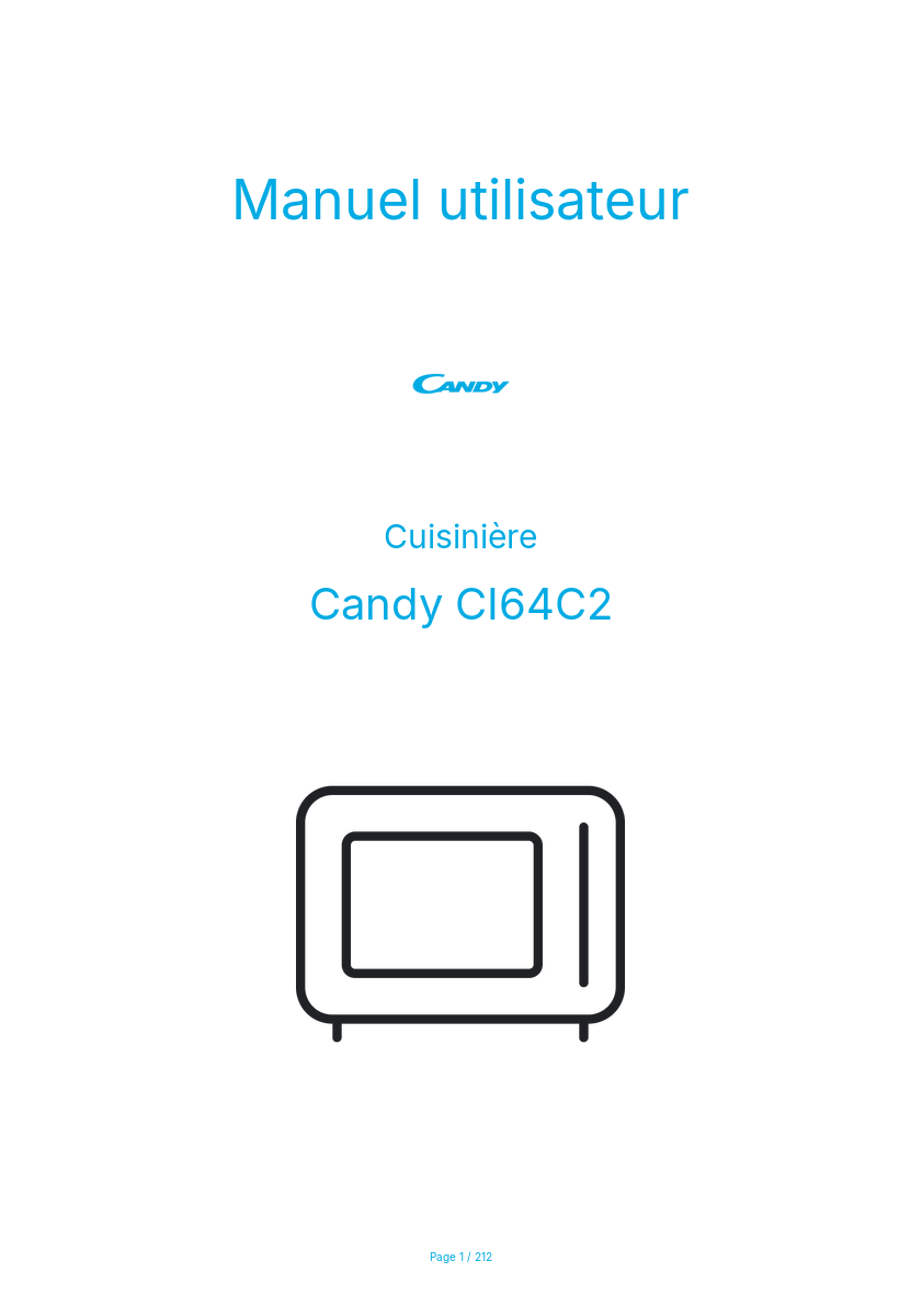 Image de la première page du manuel de l'appareil CI64C2