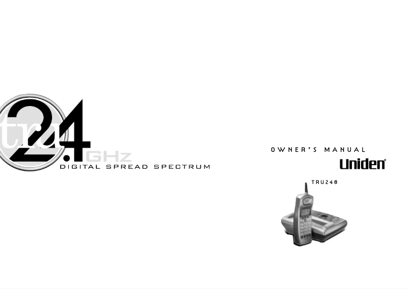 Page 1 de la notice Manuel utilisateur Uniden TRU 248