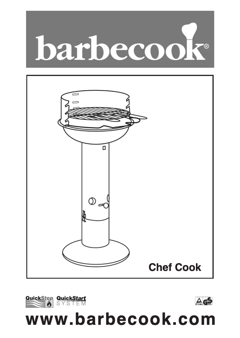Page 1 de la notice Manuel utilisateur Barbecook Chef Cook