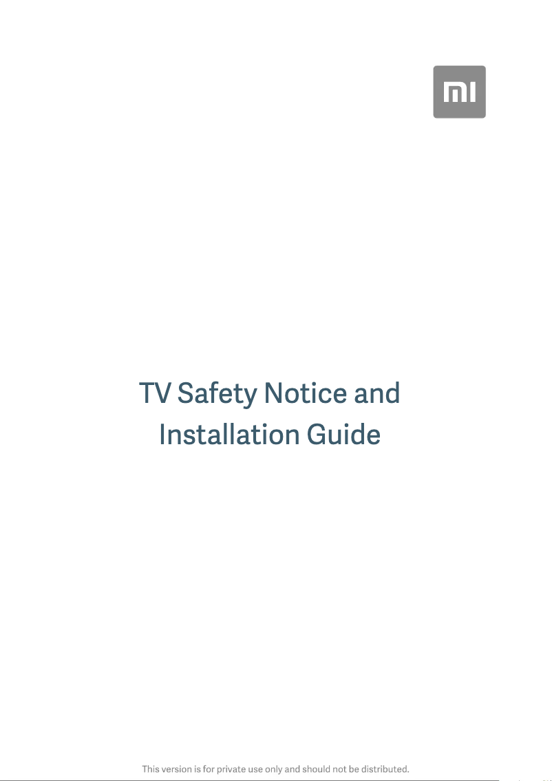 Page 1 de la notice Manuel utilisateur Xiaomi Mi LED TV 4X PRO 55