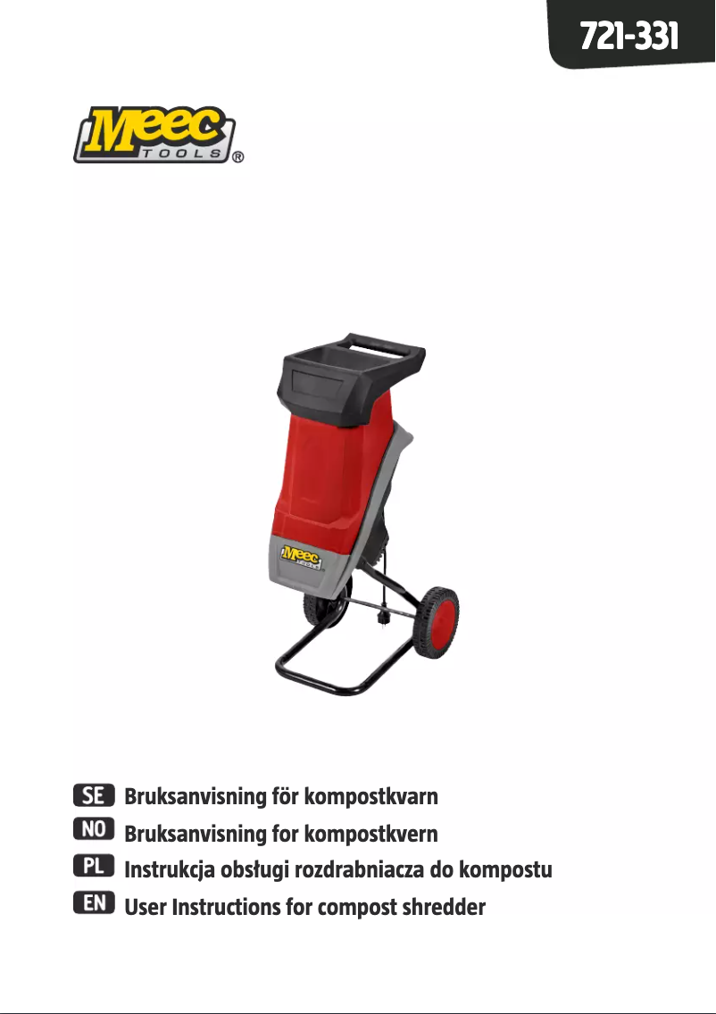 Page 1 de la notice Manuel utilisateur Meec Tools 721-331