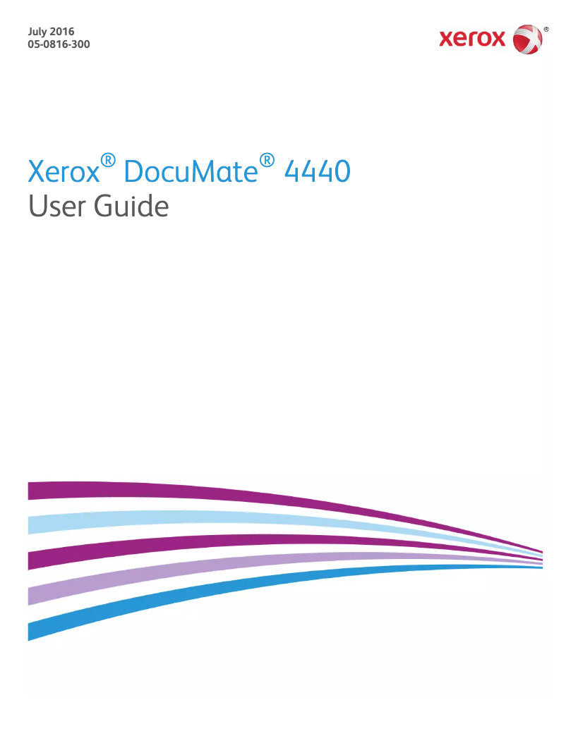 Page 1 de la notice Manuel utilisateur Xerox DocuMate XDM4440