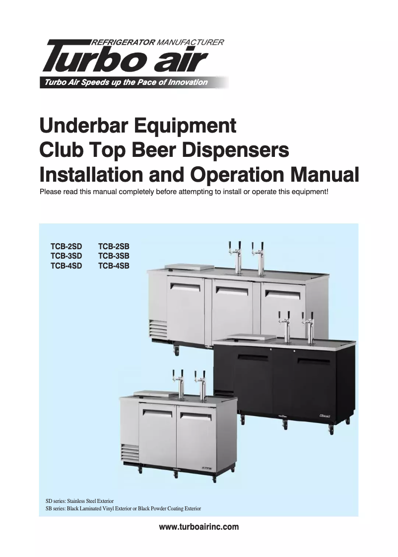 Image de la première page du manuel de l'appareil TCB-3SD