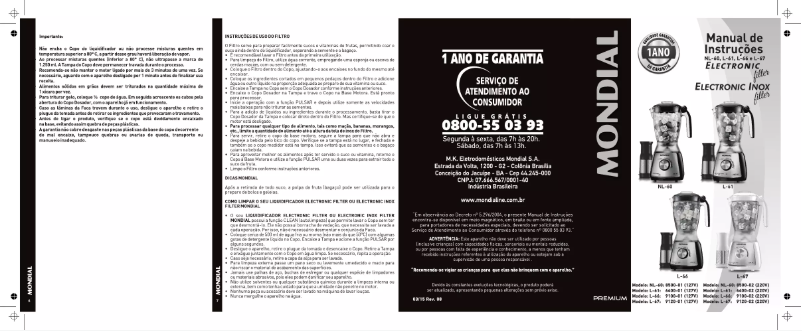 Page 1 de la notice Manuel utilisateur Mondial Electronic L-60