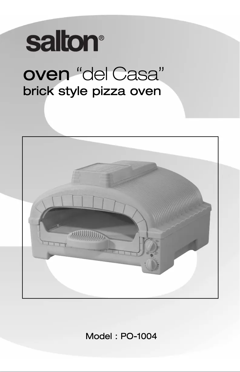 Page 1 de la notice Manuel utilisateur Salton del Casa PO-1004