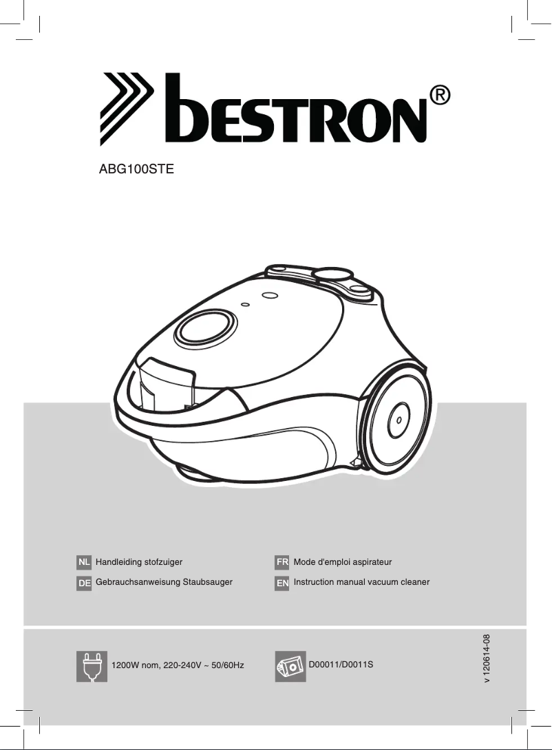 Page 1 of the manual User Manual Bestron ABG100STE