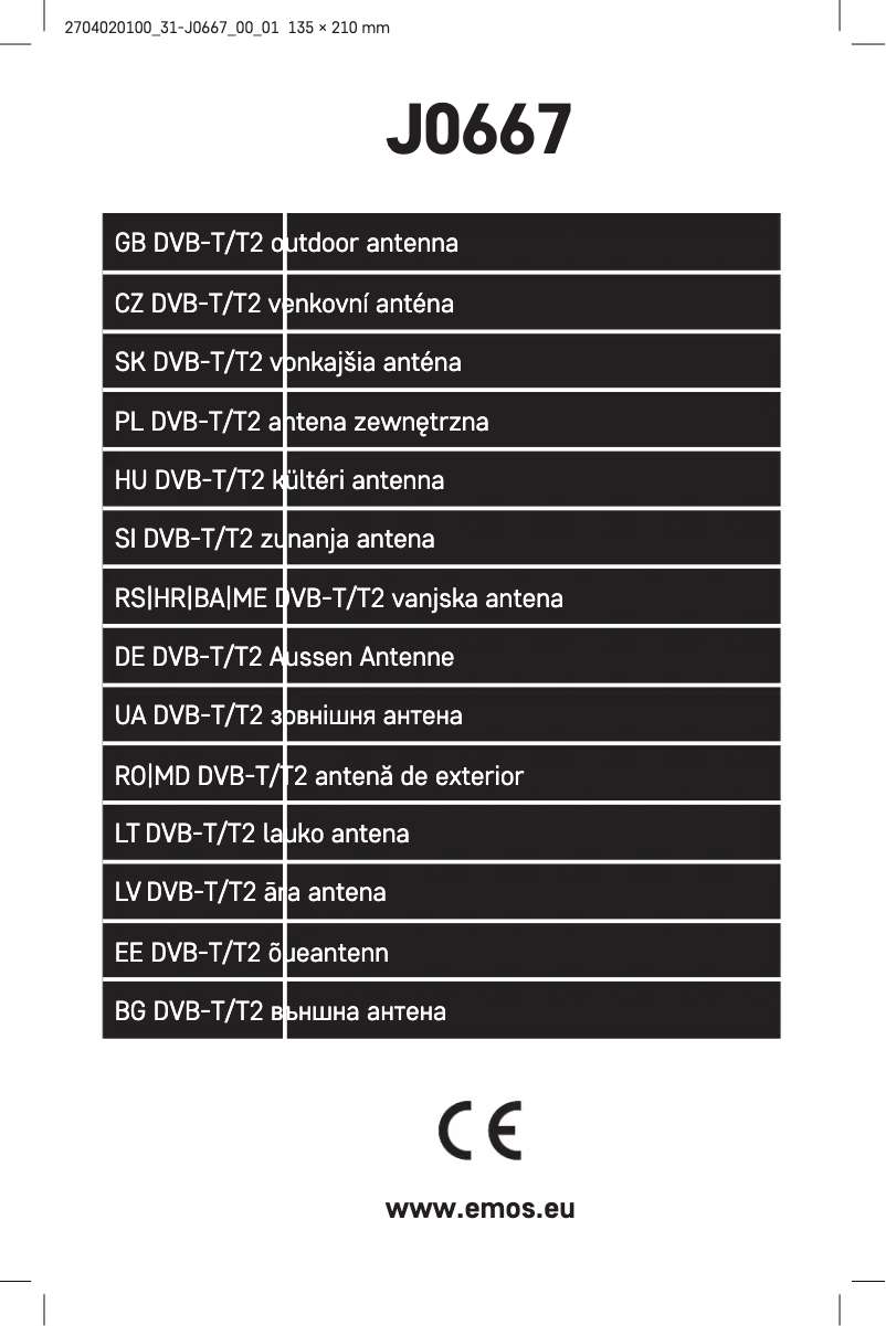 Page n°1 - Manuel utilisateur Emos J0667