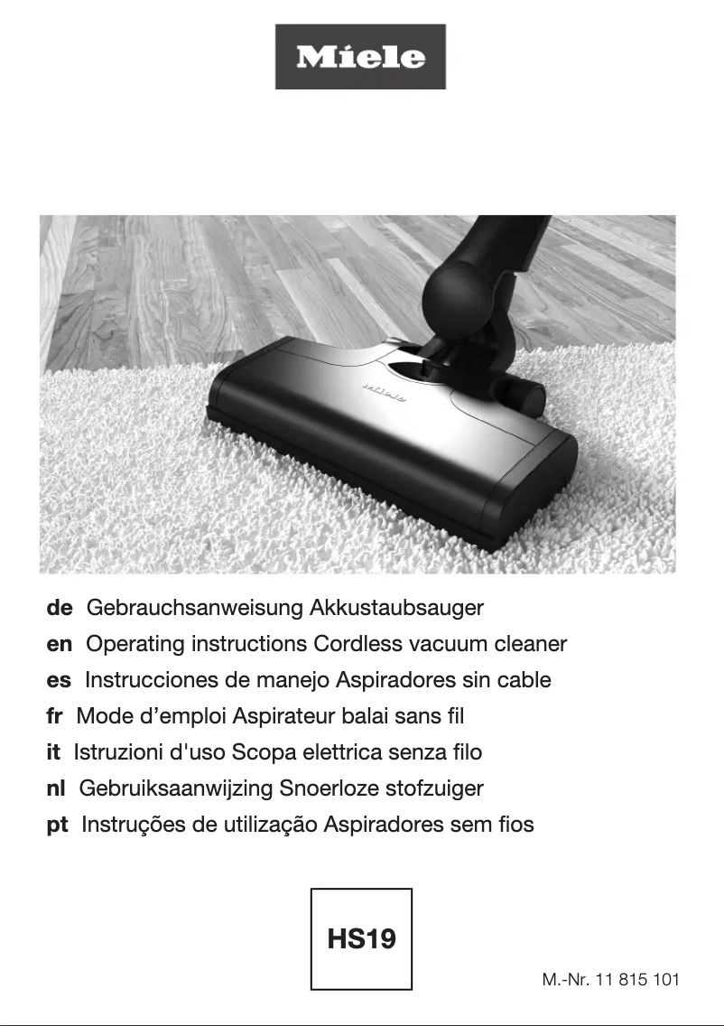 Page n°1 - Manuel utilisateur Miele Triflex HX1 Facelift Flash