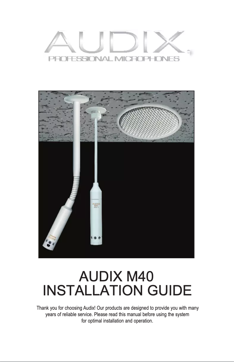 Page n°1 - Manuel utilisateur Audix M40W12