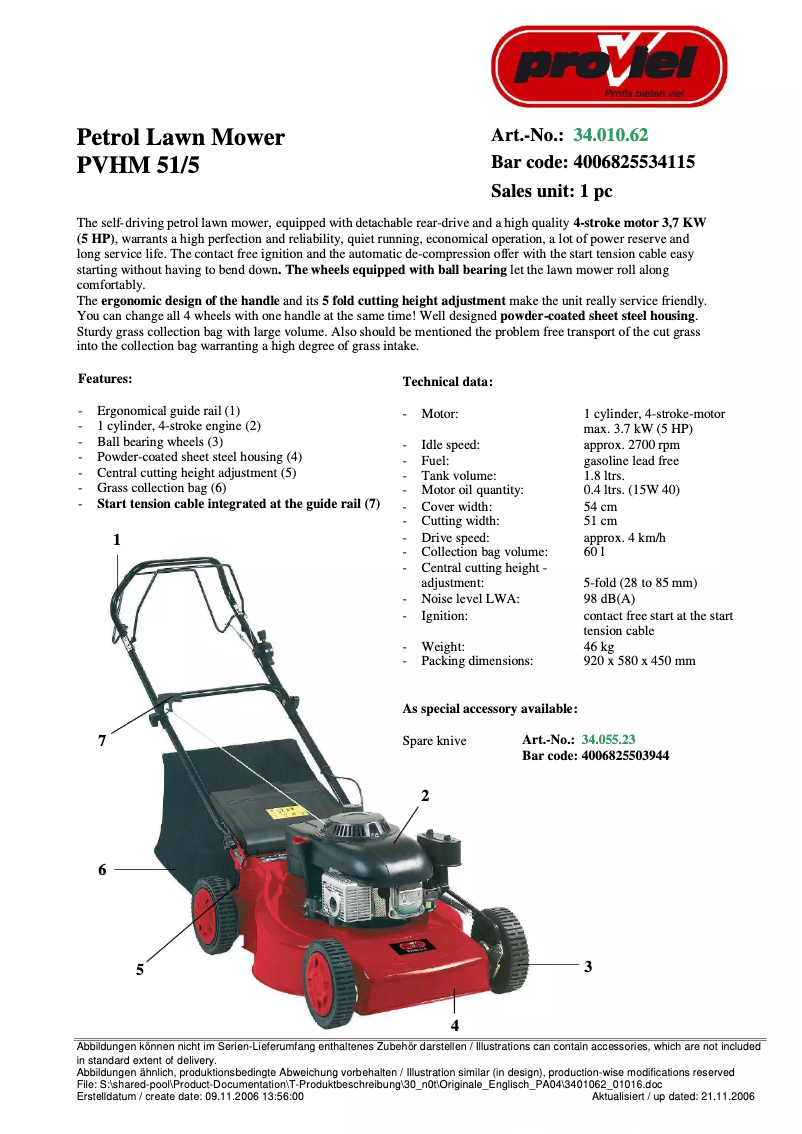 Image de la première page du manuel de l'appareil PVHM 51/5