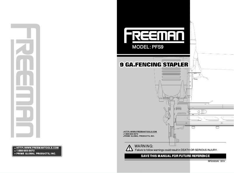 Page n°1 - Manuel utilisateur Freeman PFS9