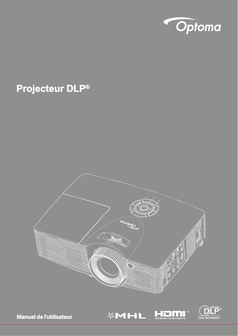 Page 1 de la notice Manuel utilisateur Optoma EH416