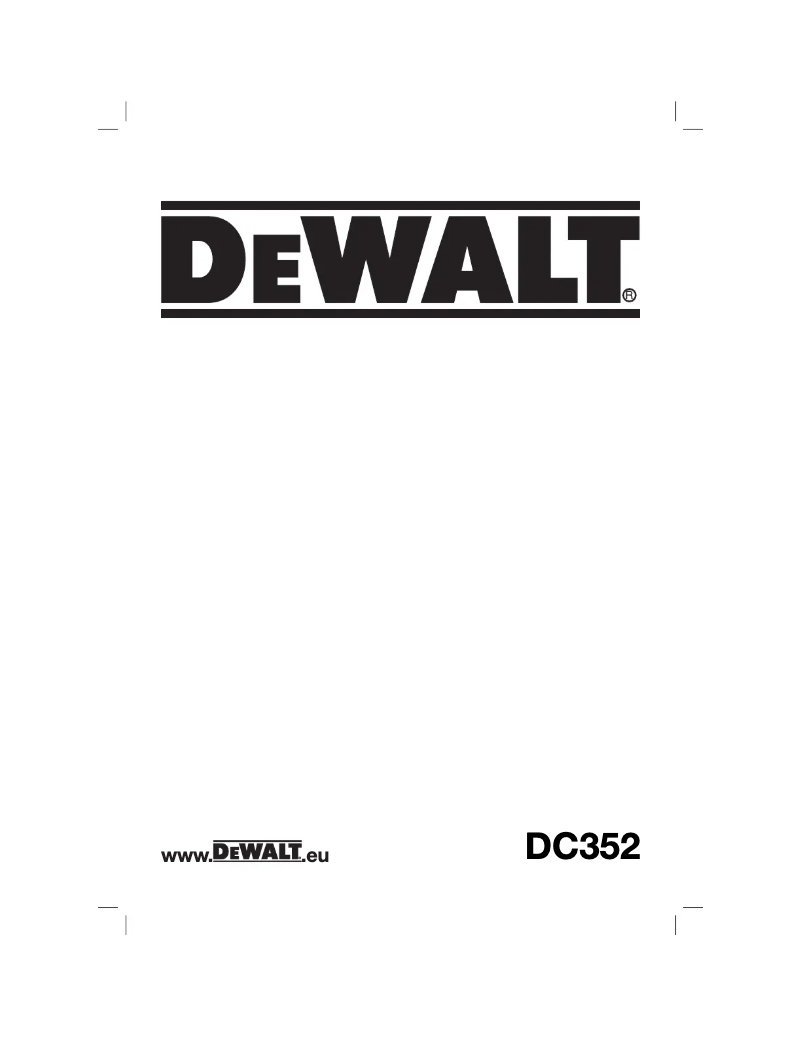 Página 1 del manual Manual de usuario DeWalt DC352K