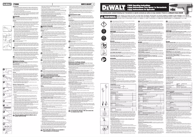 Page n°1 - Manuel utilisateur DeWalt DDF212035