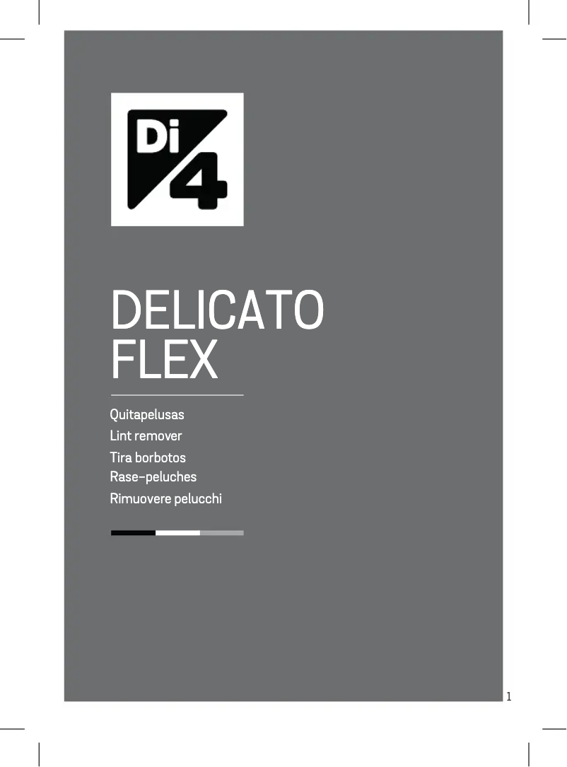 Page n°1 - Manuel utilisateur Di4 Delicato Flex