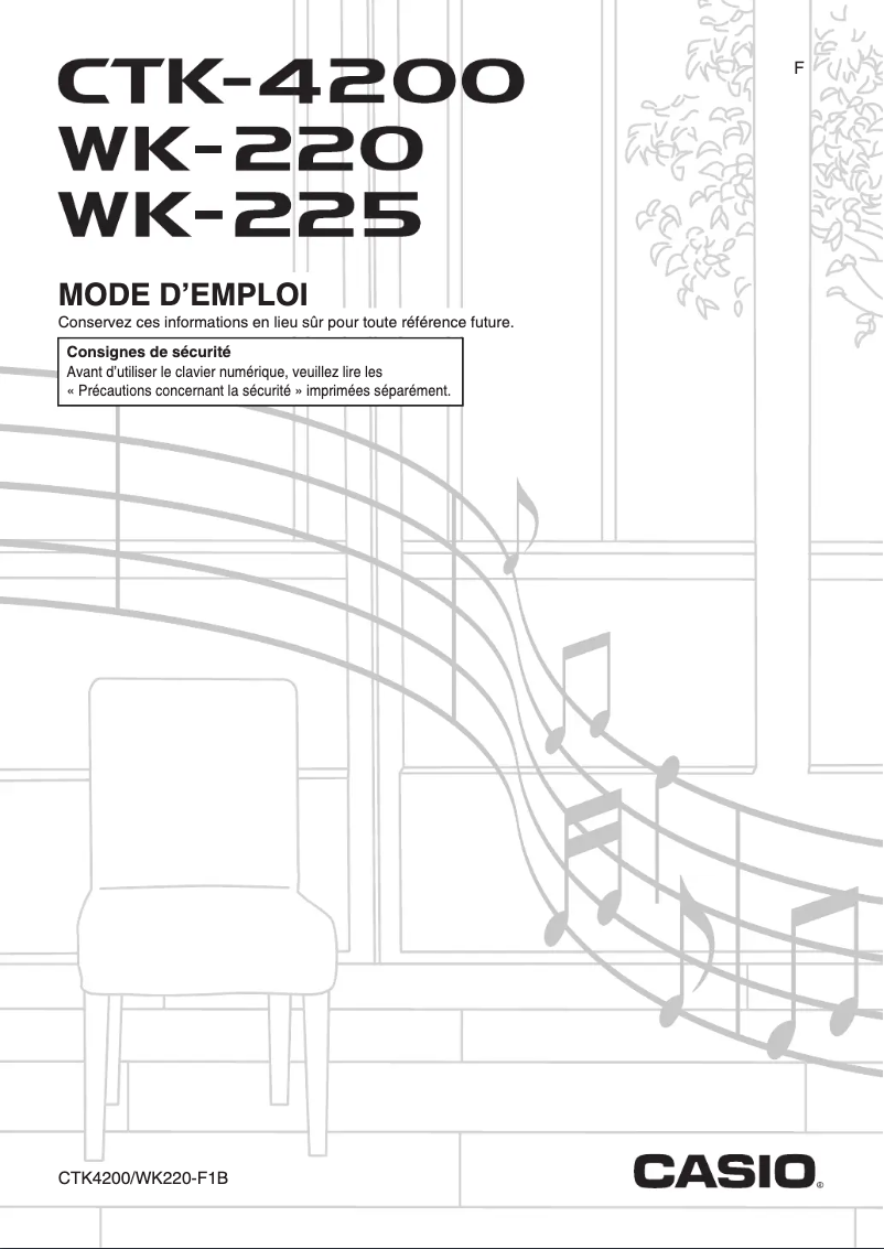 Page n°1 - Manuel utilisateur Casio WK-220