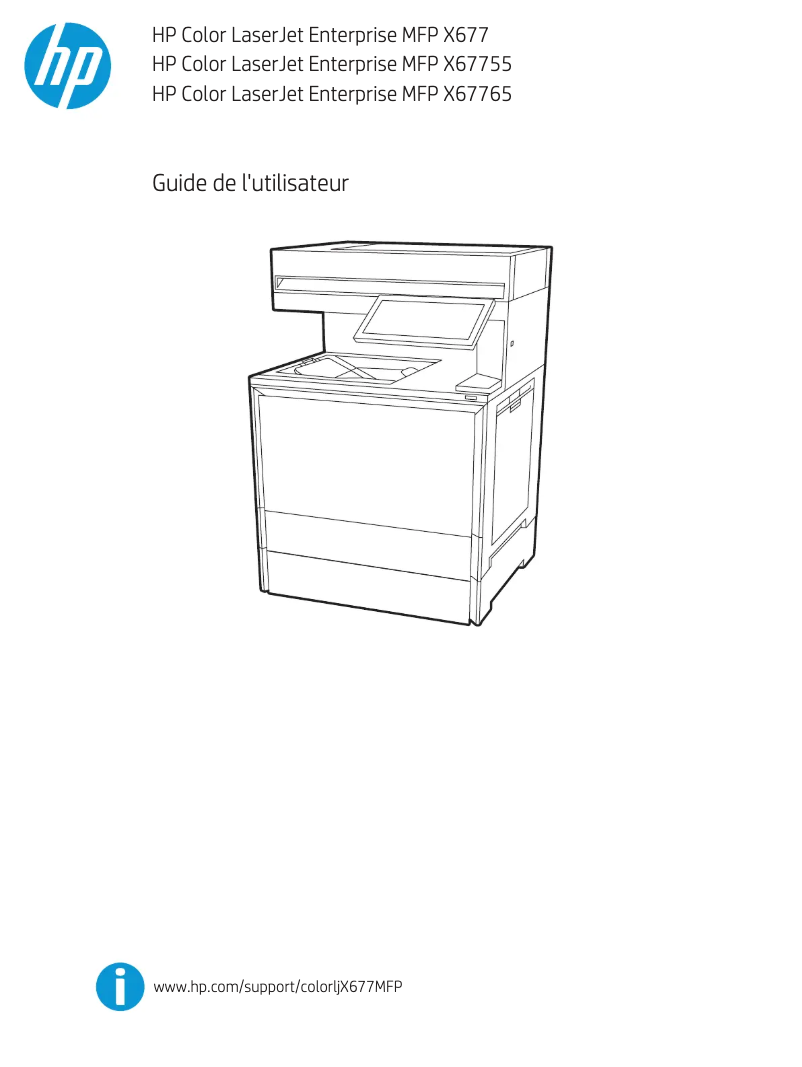 Page 1 de la notice Manuel utilisateur HP Color LaserJet Enterprise MFP X677s