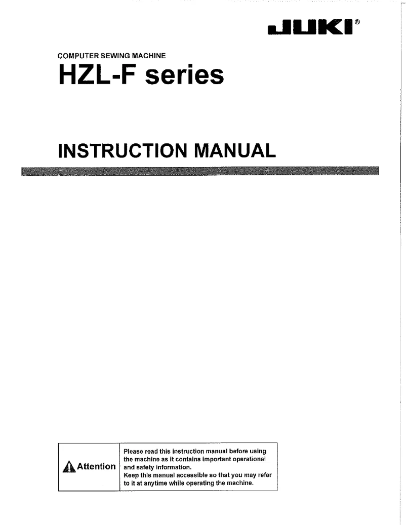 Image de la première page du manuel de l'appareil F600 Quilt and Pro Special