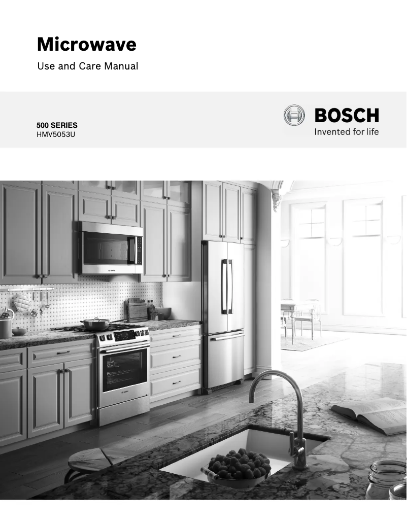 Page 1 of the manual User Manual Bosch HMV5053U