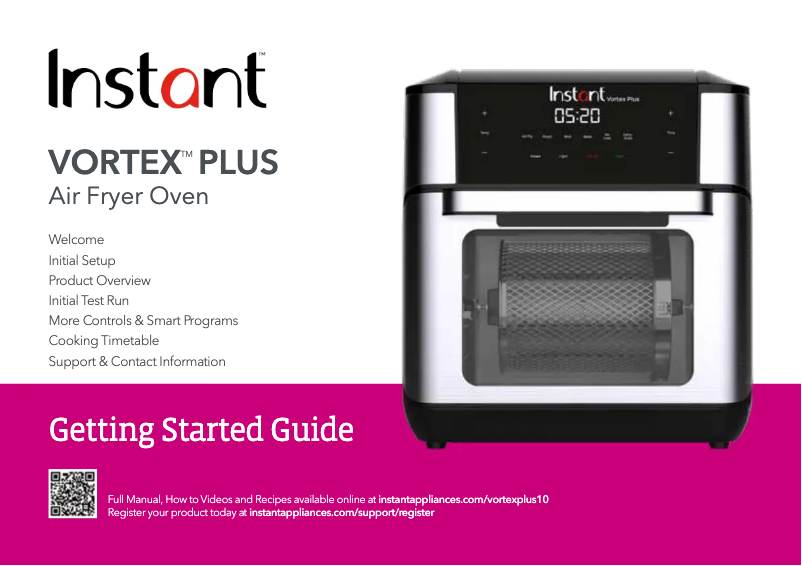 Page n°1 - Guide de démarrage rapide Instant Pot Vortex Plus