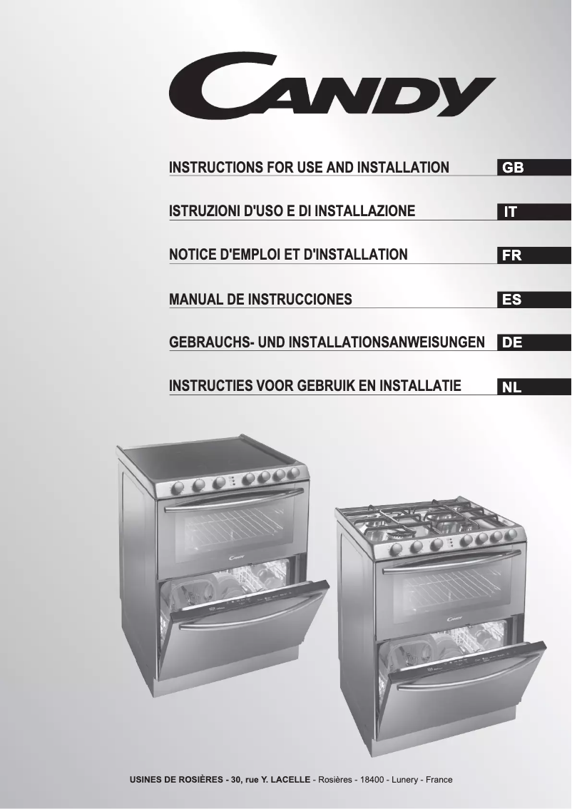 Page 1 de la notice Manuel utilisateur Candy TRIO 9501/1 W