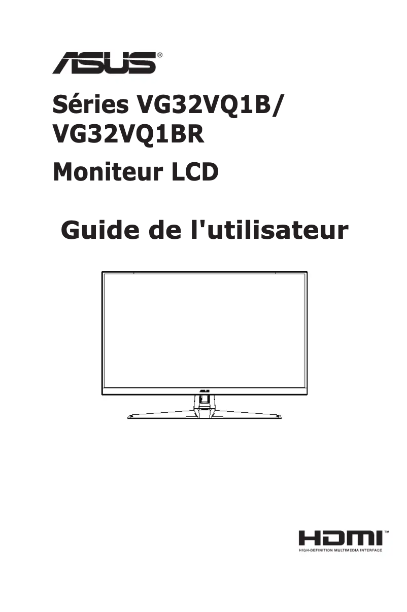 Image de la première page du manuel de l'appareil TUF Gaming VG32VQ1BR
