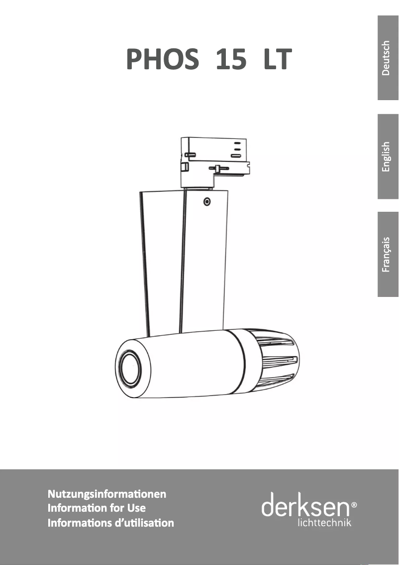 Page n°1 - Manuel utilisateur Derksen PHOS 15 LT
