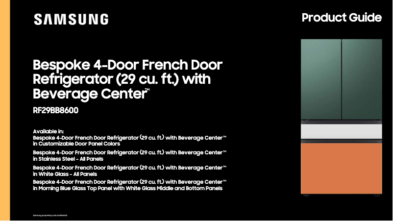 Page 1 de la notice Brochure Samsung RF29BB8600QL