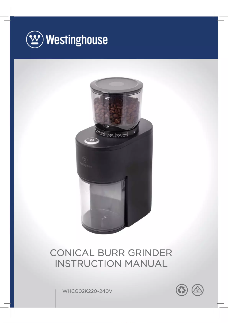 Page 1 de la notice Manuel utilisateur Westinghouse WHCG02K
