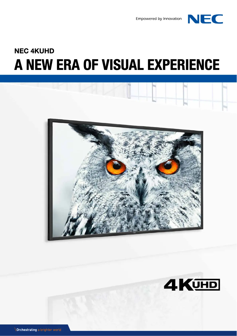 Page 1 de la notice Brochure NEC MultiSync X981UHD2