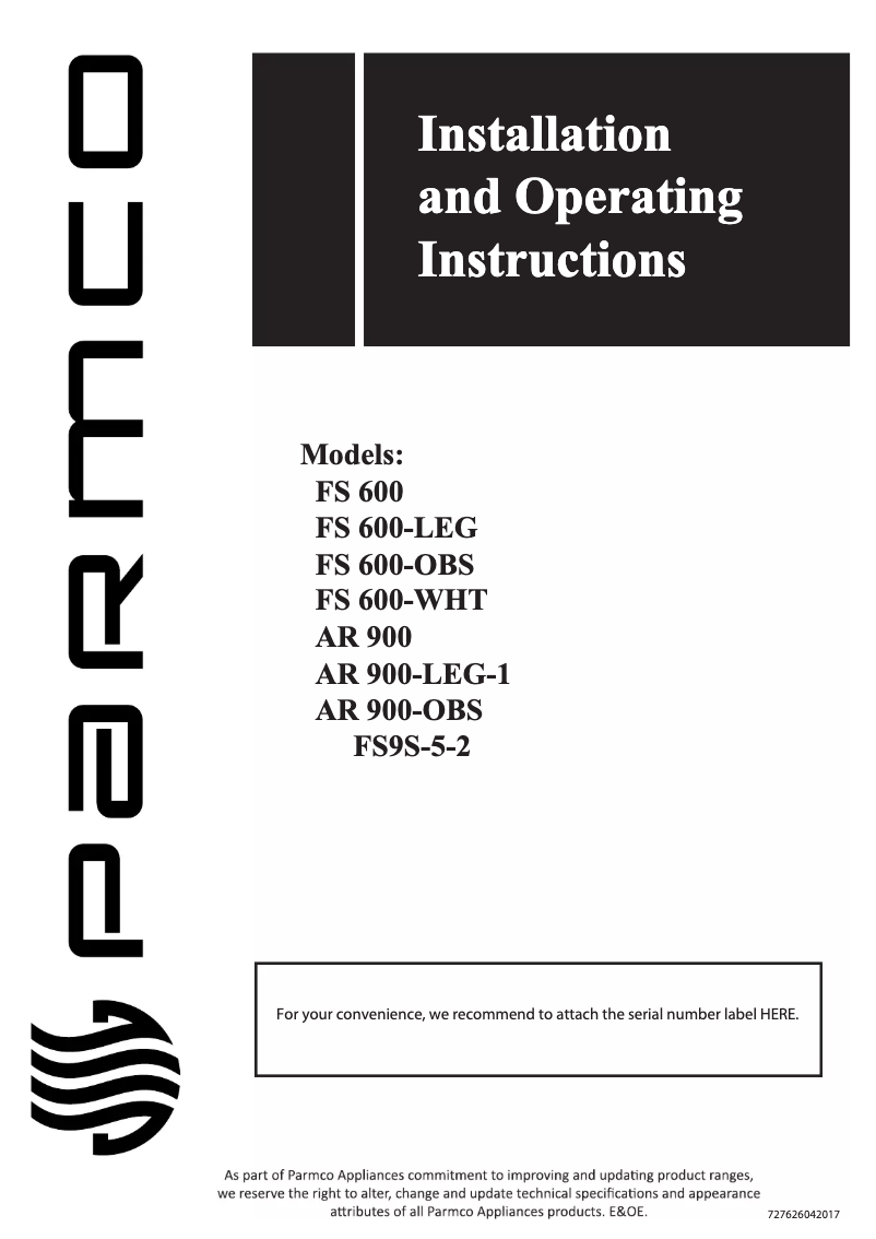 Image de la première page du manuel de l'appareil FS 600-OBS