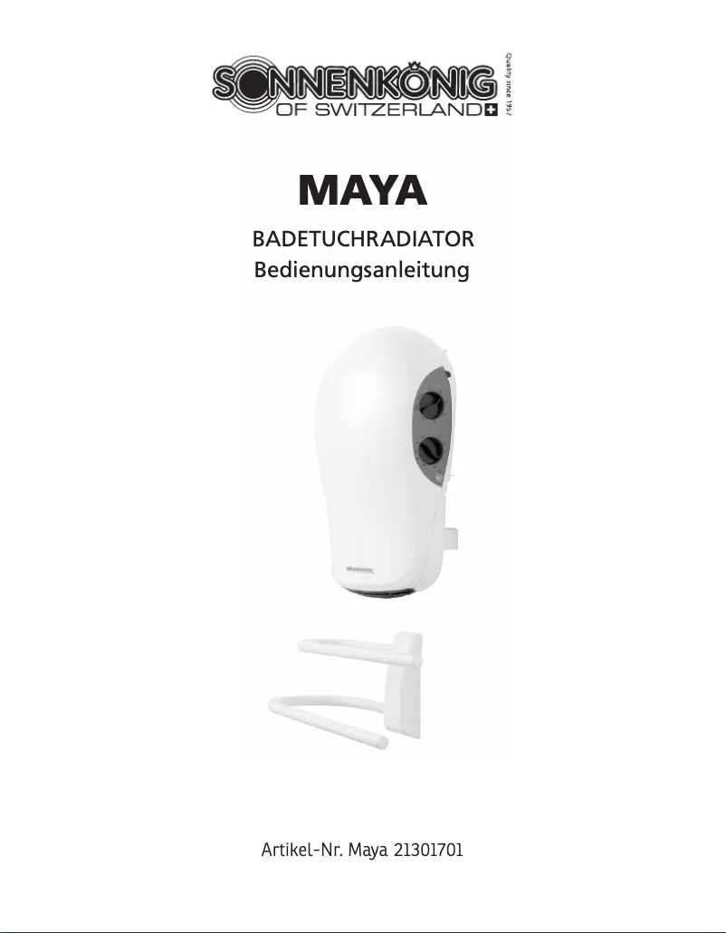 Page 1 de la notice Manuel utilisateur Sonnenkönig Maya