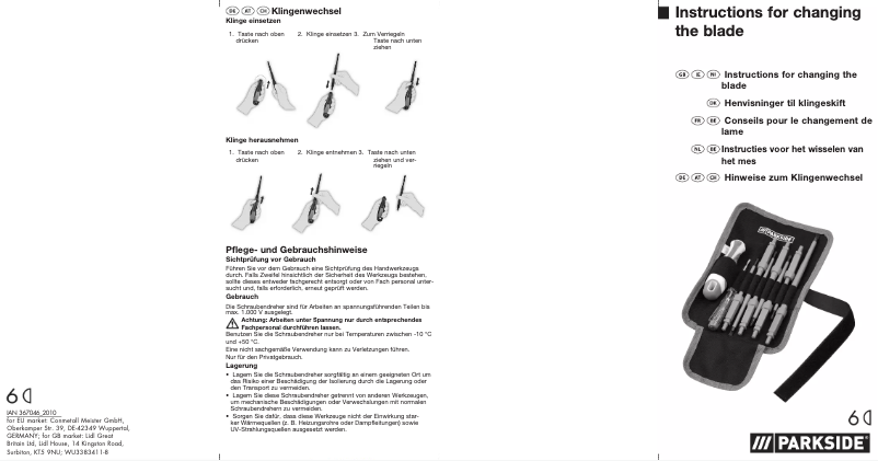 Página 1 del manual Manual de usuario Parkside IAN 367046