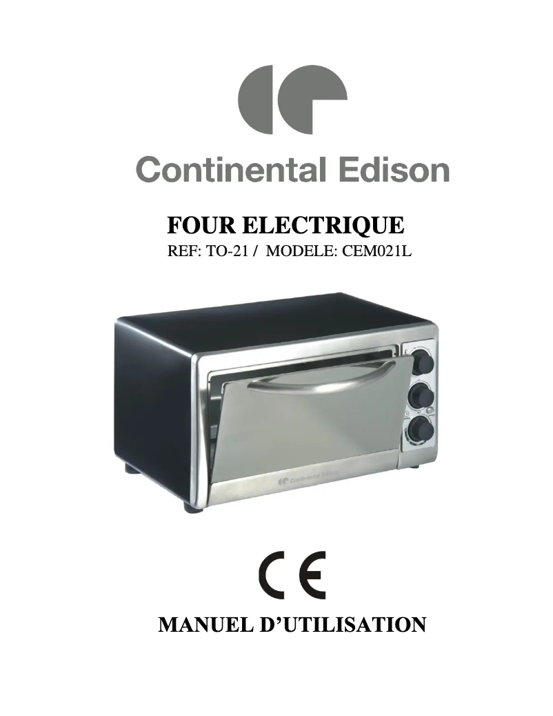 Página 1 del manual Manual de usuario Continental Edison CEMO21L