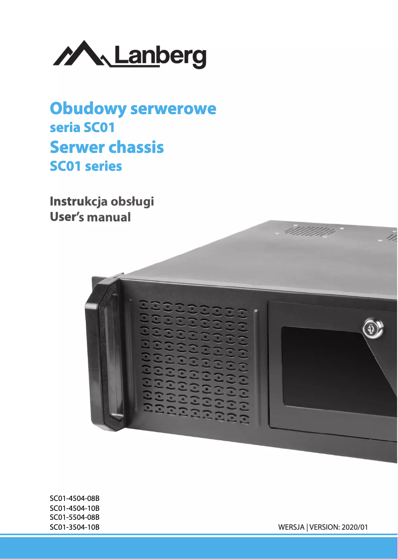 Page 1 de la notice Manuel utilisateur Lanberg SC01-4504-08B