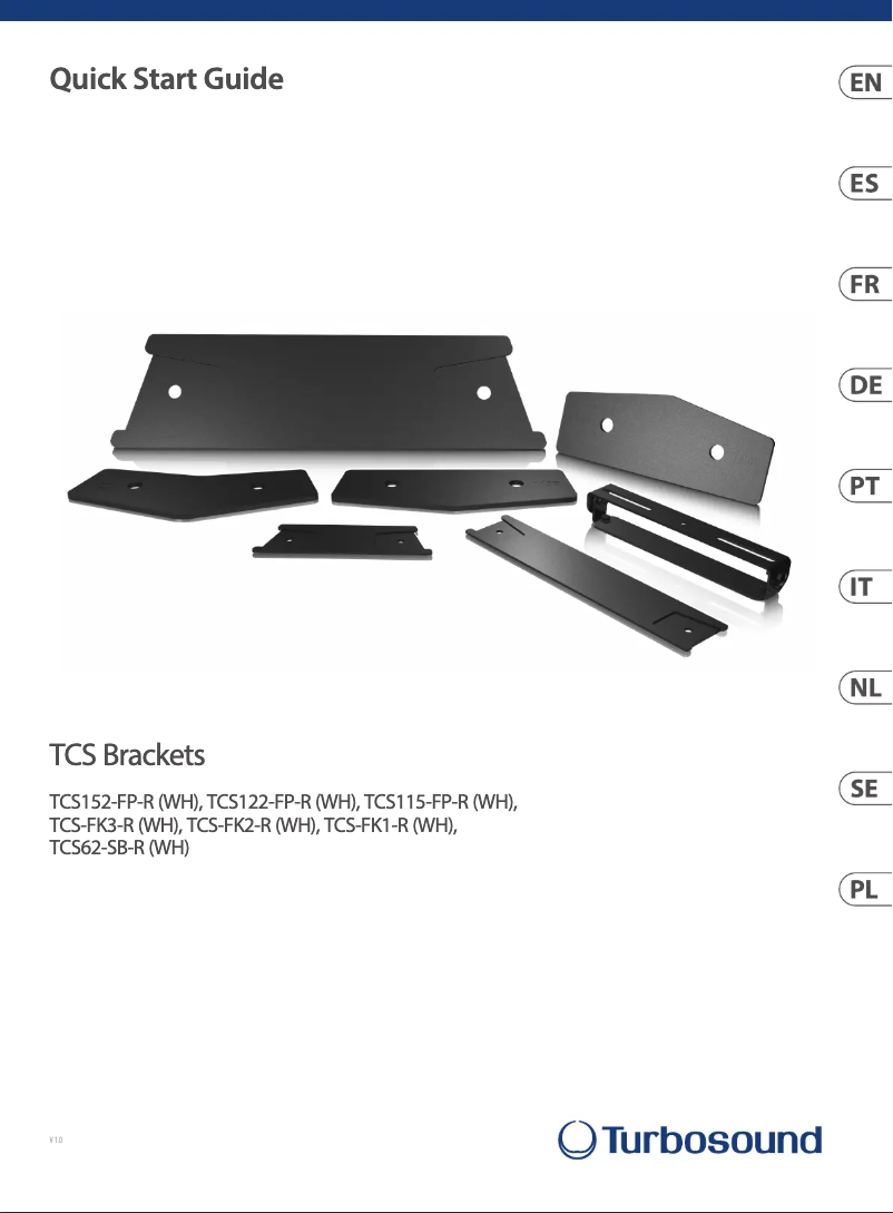 Página 1 del manual Manual de usuario Turbosound TCS122-FP-R-WH