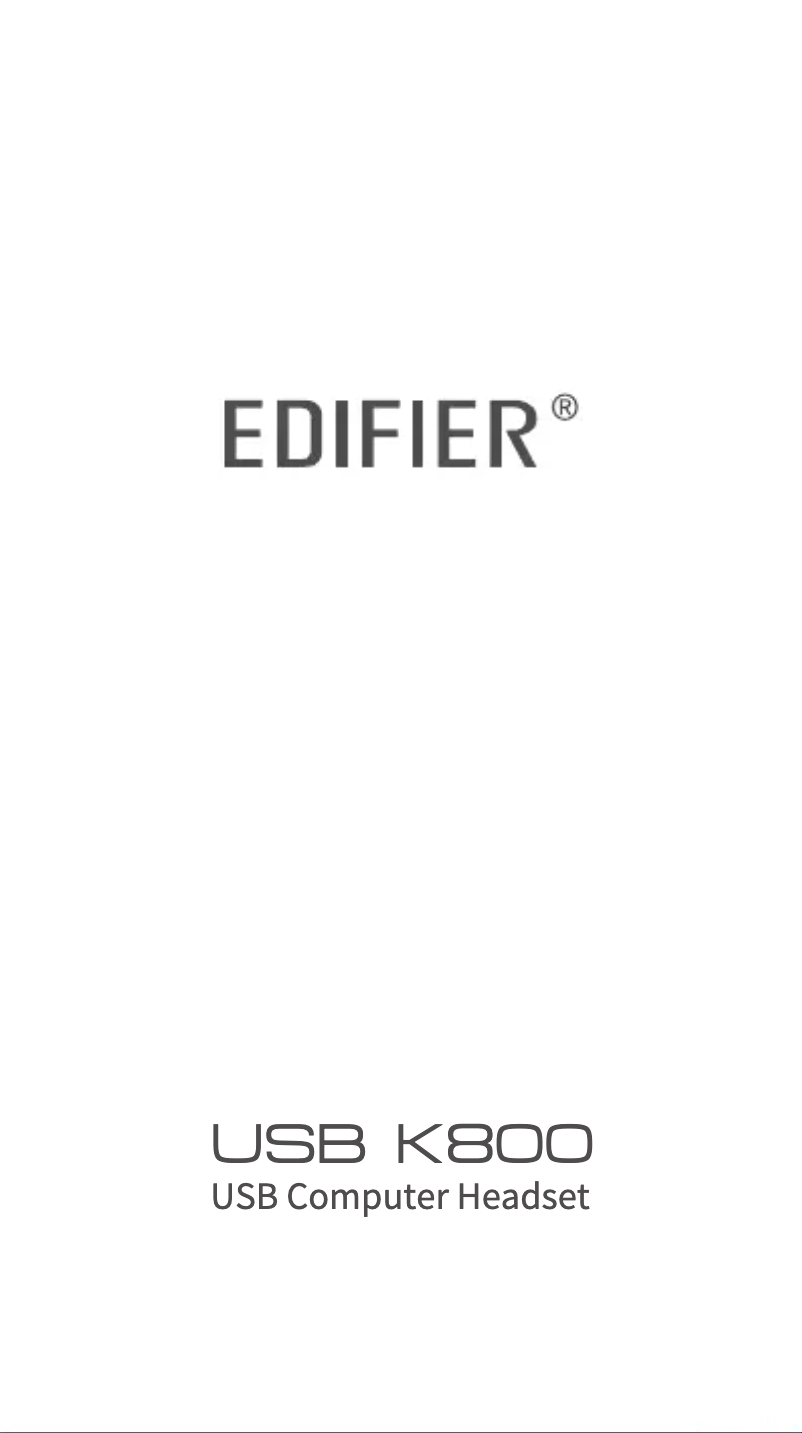 Page 1 de la notice Manuel utilisateur Edifier USB K800