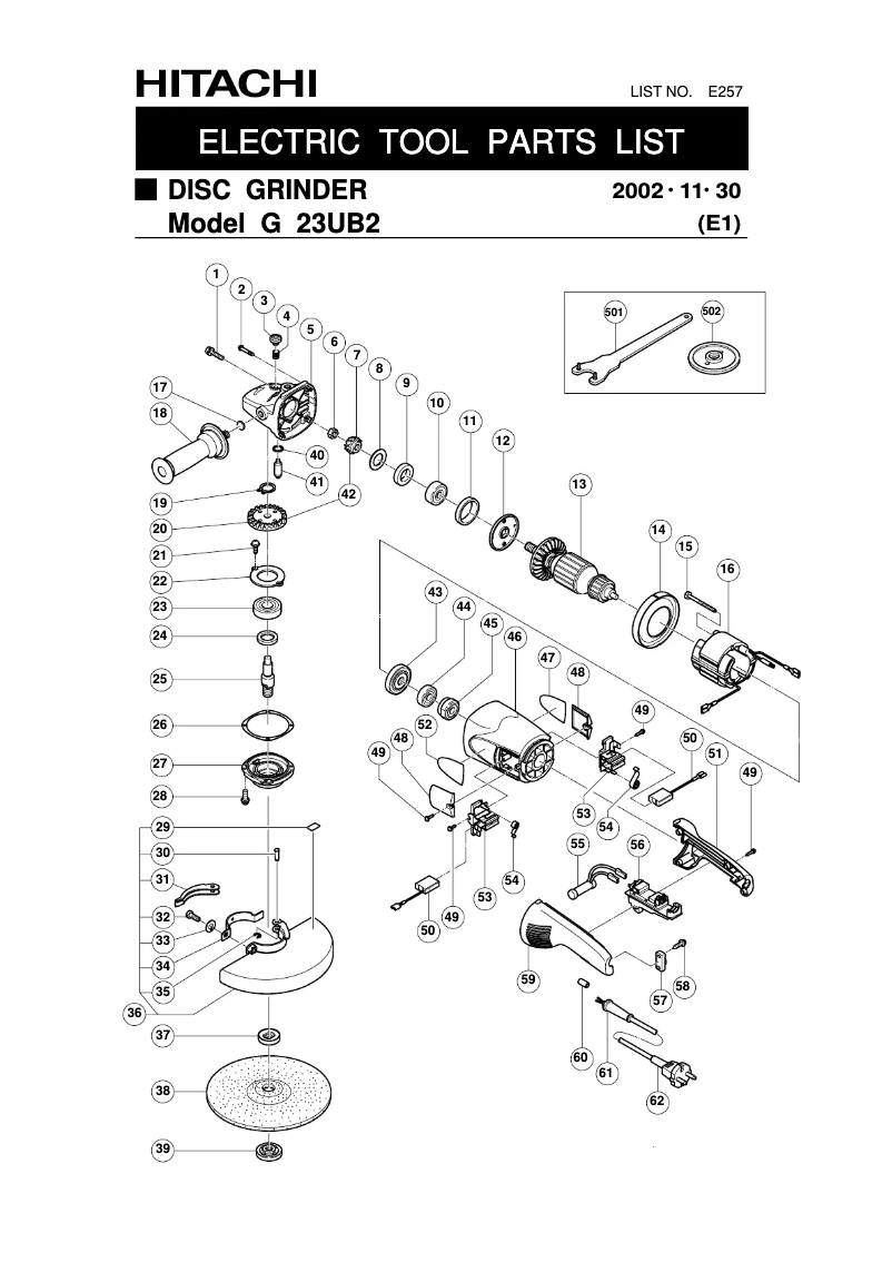 Página 1 del manual Manual de usuario HiKOKI G23UB2