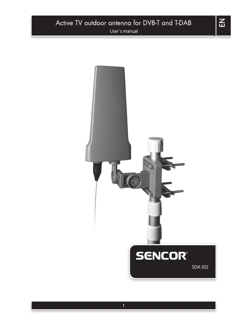 Page n°1 - Manuel utilisateur Sencor SDA 502