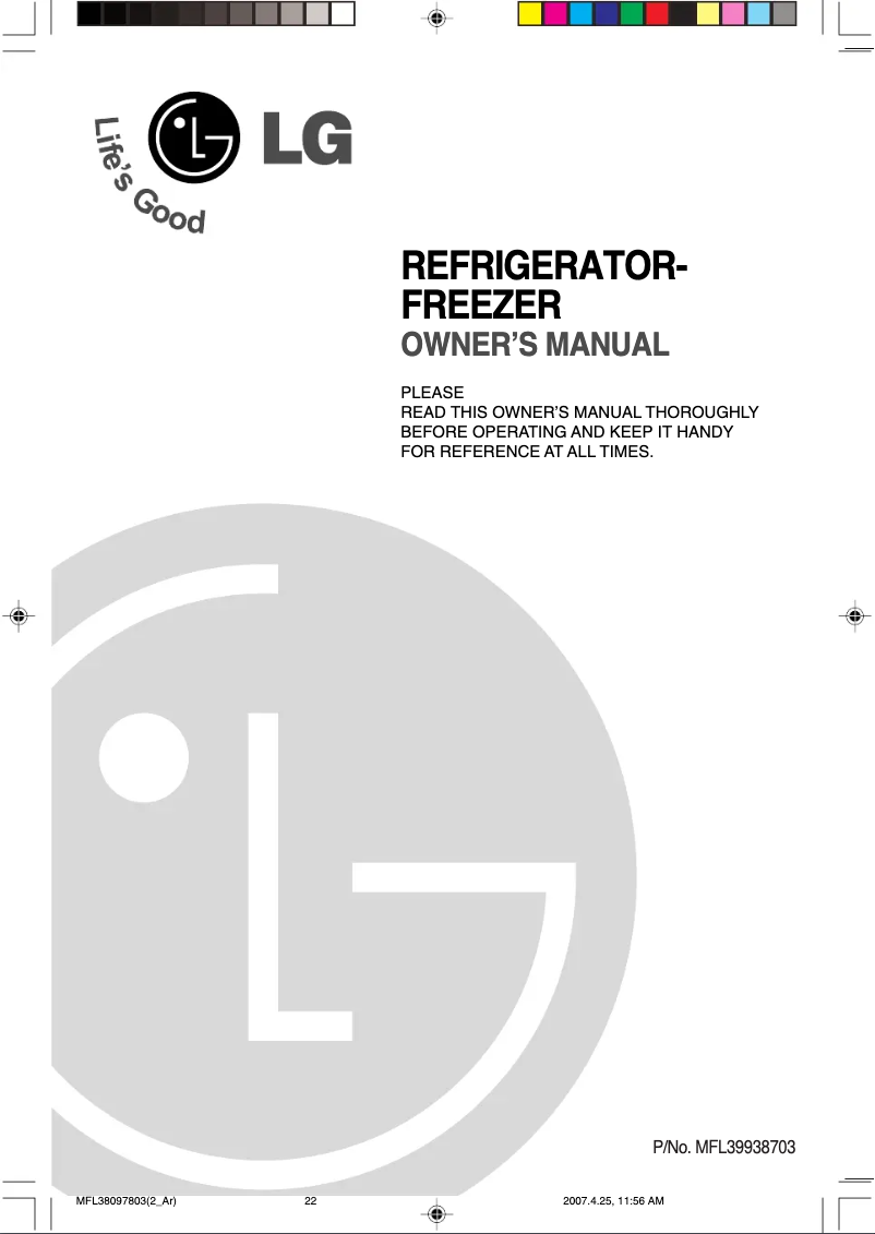 Page 1 de la notice Manuel utilisateur LG R-2002YTQ