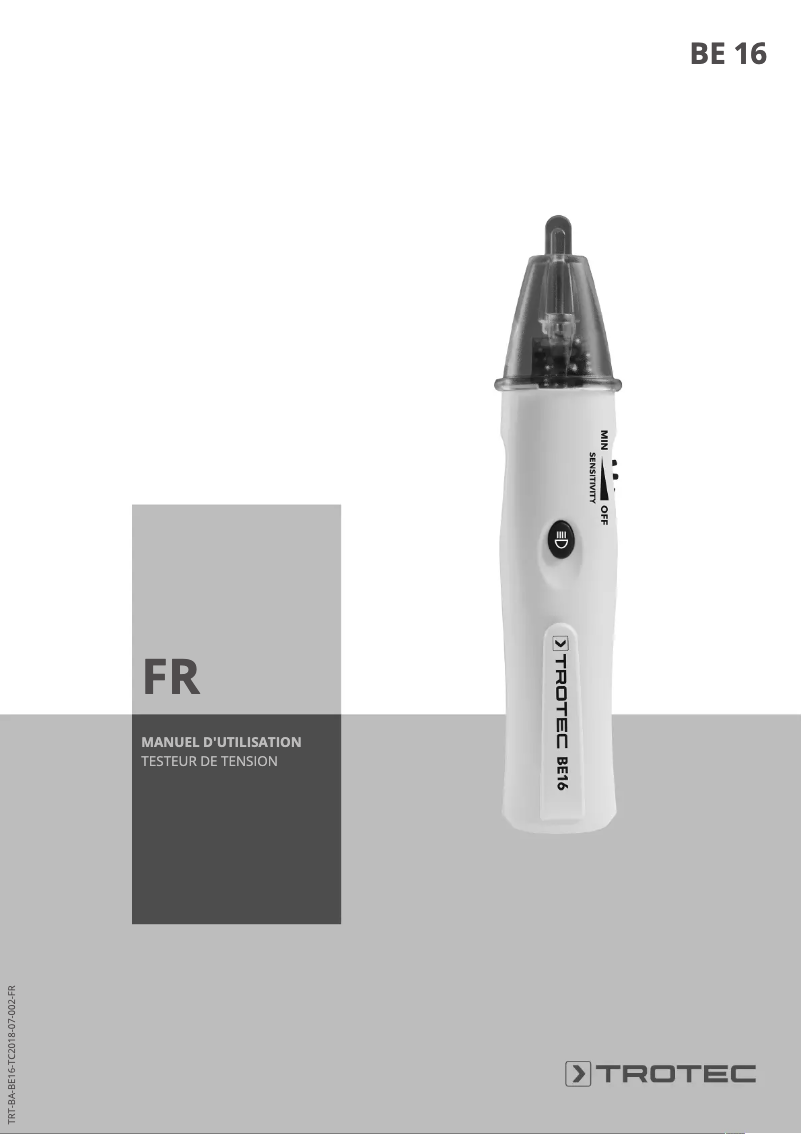 Page n°1 - Manuel utilisateur Trotec BE16
